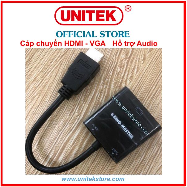 Cáp chuyển đổi hdmi sang vga hỗ trợ audio kingmaster ky-h124b