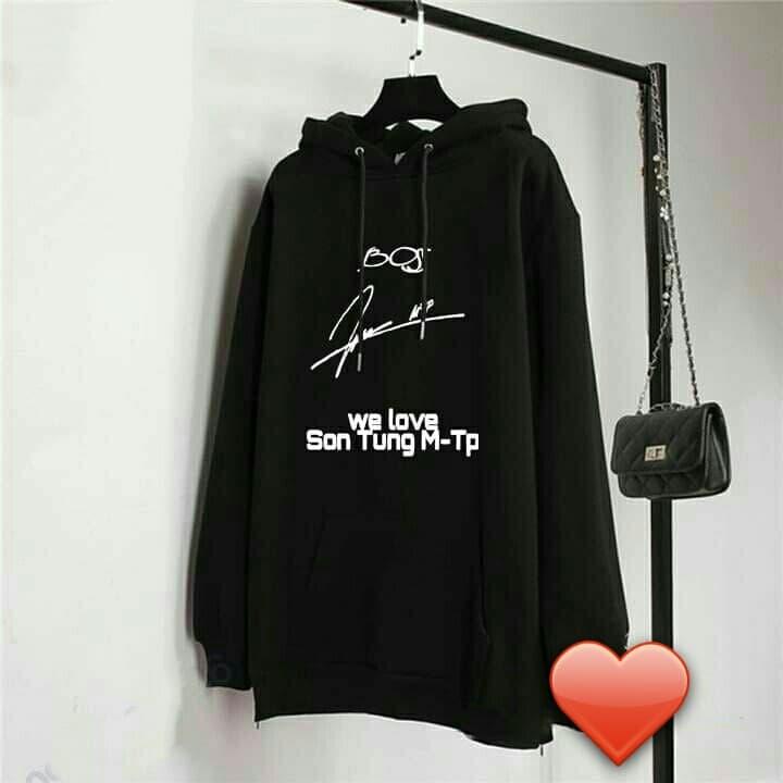 áo hoodie SƠN TÙNG M-TP có chữ ký cho fan SKY có mũ trùm in theo yêu cầu