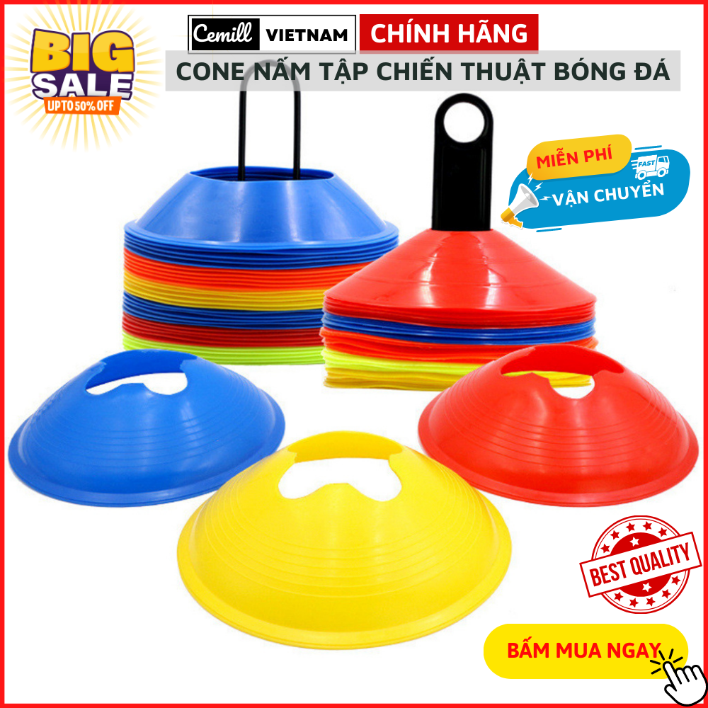 Chướng ngại vật tập luyện- nấm tập chiến thuật bóng đá - chướng ngại vật bóng đá - mắc cơ tập bóng chính hãng cemill