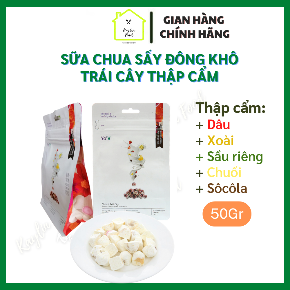 Sữa Chua Sấy Đông Khô Trái Cây Thập Cẩm YoV Vinamit 50g Sữa Chua Ngon Giòn Tan