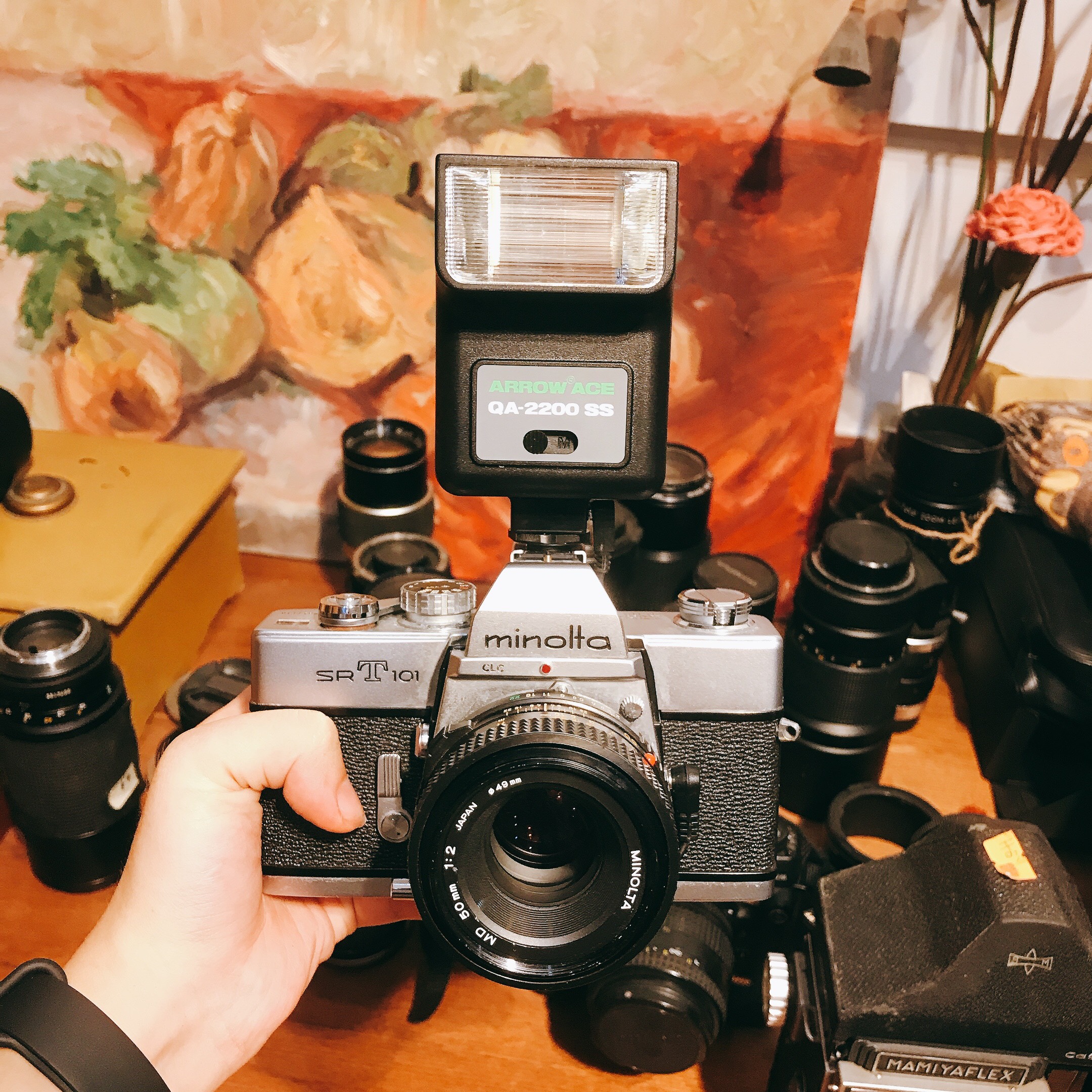 Máy ảnh film Minolta SRT101 &amp; lens