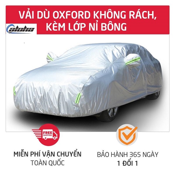 [HCM]Bạt phủ xe Bạt phủ xe hơiáo trùm che phủ xe hơi xe ô tô phủ nhôm bạc 4 chỗ đến 7 chỗ lớp phản quang chống nóng mưa xước sơn Polyester Oxford Fabric -BPX