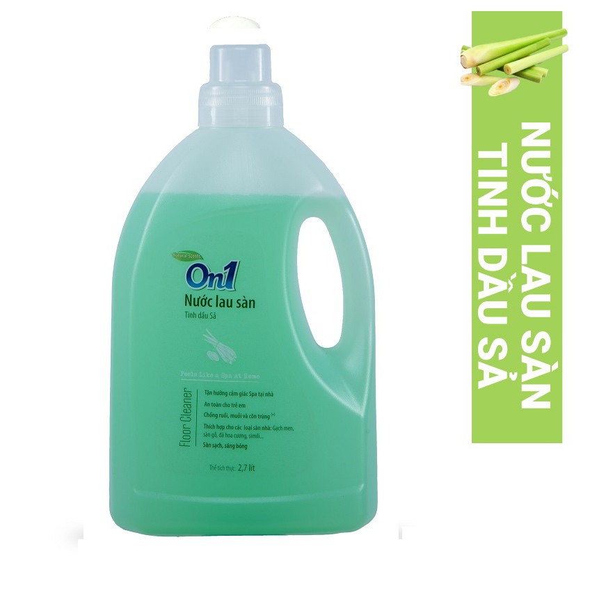 Nước lau sàn tinh dầu sả on1 can 2.7l