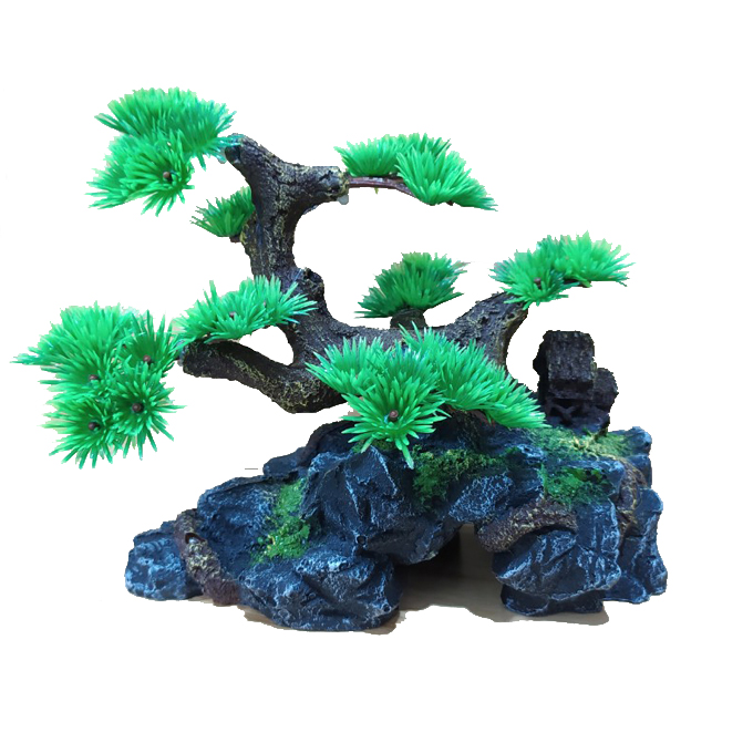 Cây cổ thụ mini 19x15 cm tiểu cảnh 134 cho bể cá bơi tung tăng