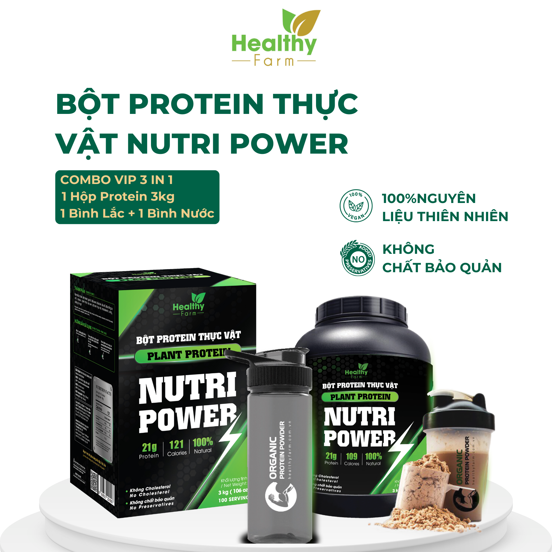 Bột Protein Thực Vật Nutri Power 3kg