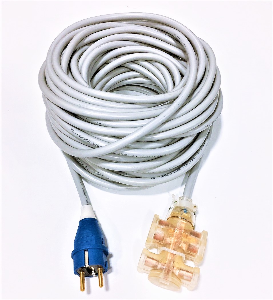 Cuộn 20m dây điện 2 x 25 lổi đồng 0.25 chiều dày dây điện 0.8mm điện áp 0.6 / 1kv nhựa cao su dẻo nứt rảy sử dụng an toàn tiện lợi