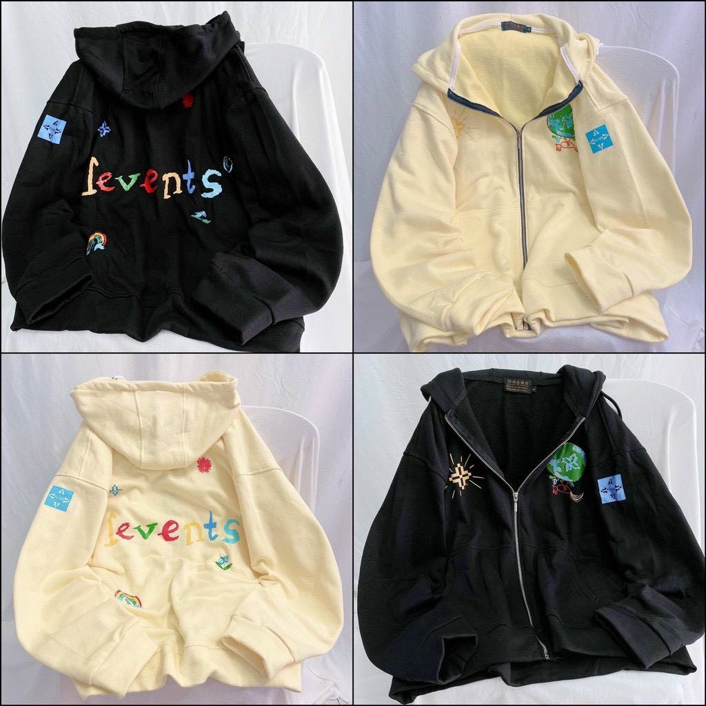 Áo Khoác Hoodie Form Rộng Nỉ Thun Dây Kéo Levents Thu Đông