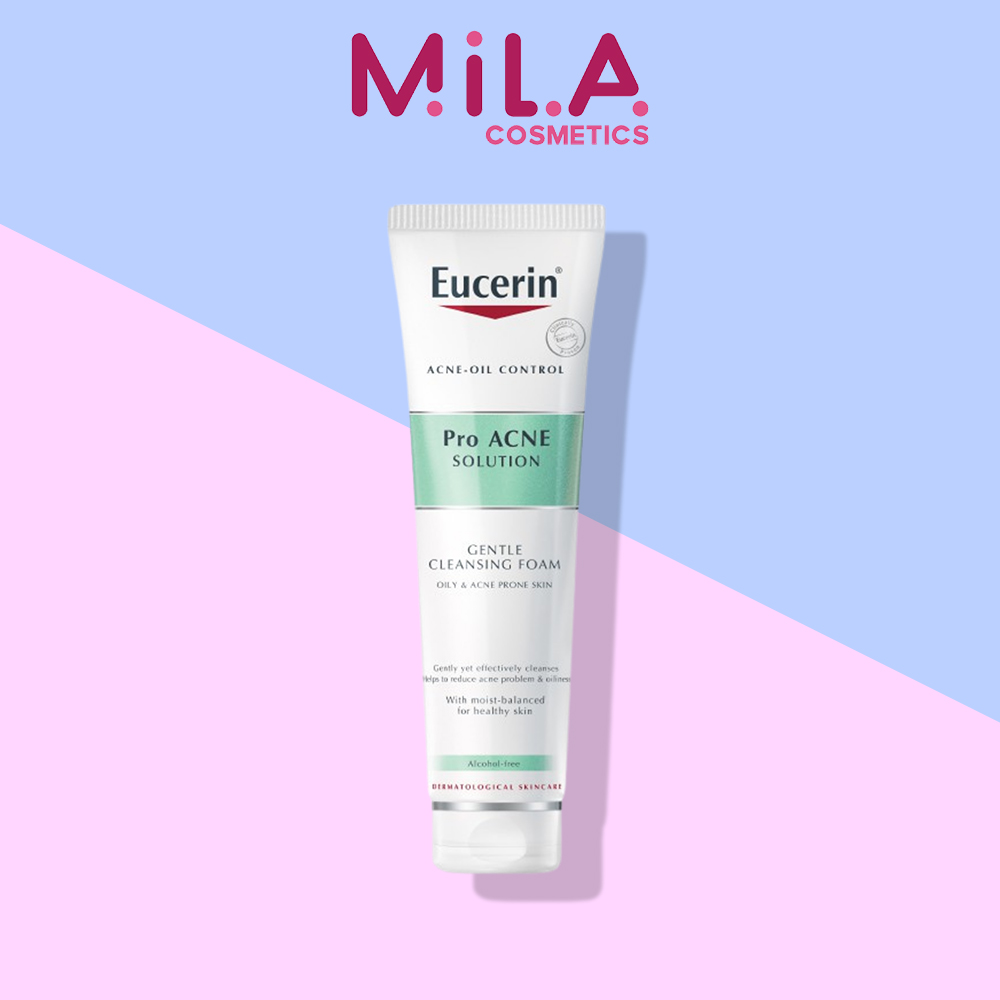 [6-11/12 VOUCHER GIẢM 8%]Sữa Rửa Mặt Cho Da Mụn Eucerin Pro Acne Solution Gentle Cleansing Foam 150g - Tạo Bọt Dịu Nhẹ