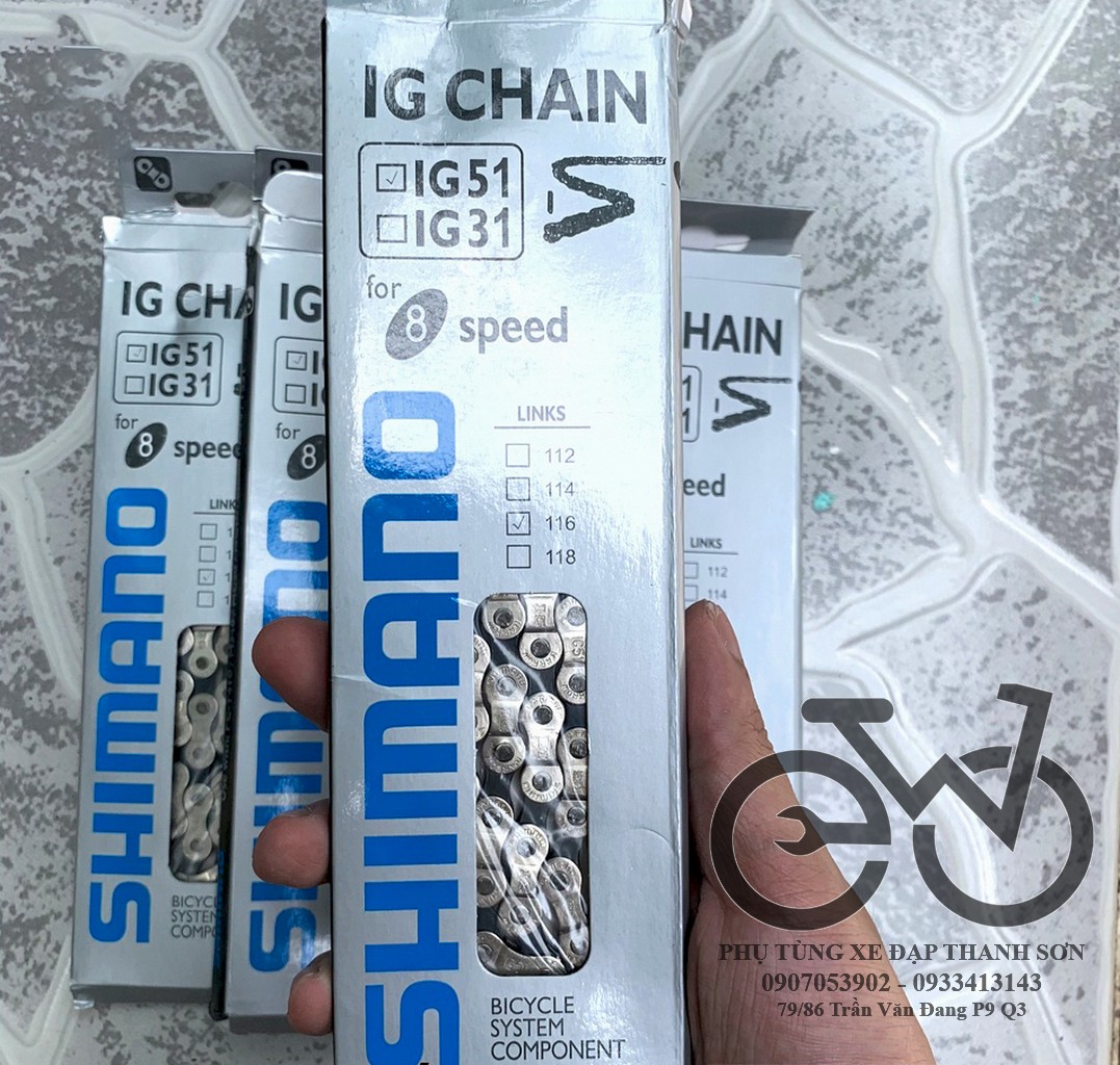 Xích sên xe đạp Shimano nhập khẩu Sử dụng cho líp 6/ 7 / 8 tốc độ.