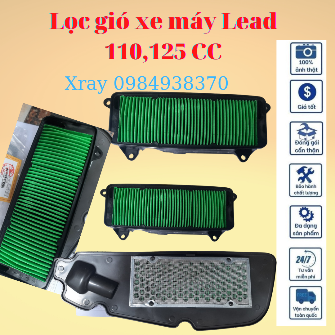 Lọc gió xe máy lead 110, 125