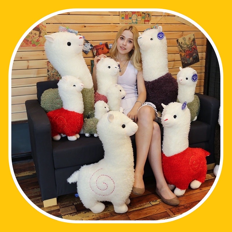Thú nhồi bông lạc đà alpaca-gấu bông lạc đà alpaca-lạc đà apacal nhồi bông cao cấp