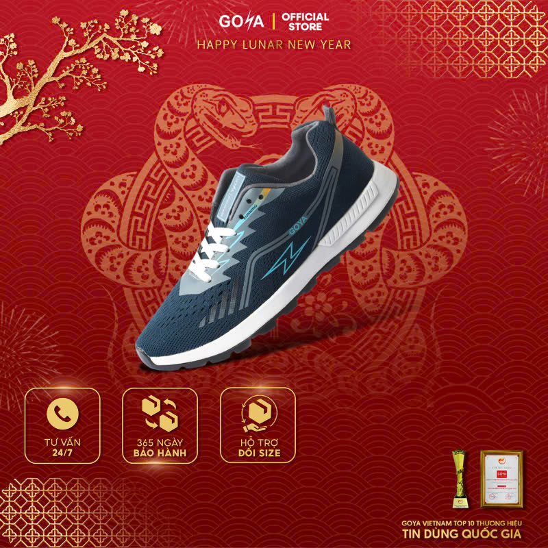 [HOT] Giày Leo Núi, Treking Dã Ngoại Goya Trail V1 2025 Xanh Dương