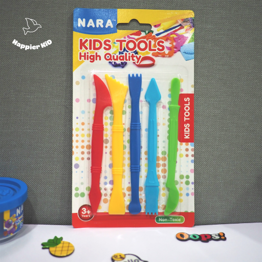 Set 5 craft tools, play with clay, dough, safe angle for kids