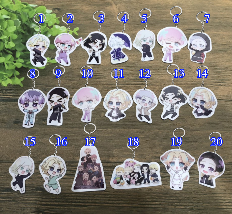 Móc khóa Takemichi,Mikey,Draken,Anh Em Haitani,Anh Em Kawata,Baji,Inui Seishu,Izana,Ran tokyo revengers Mẫu 01