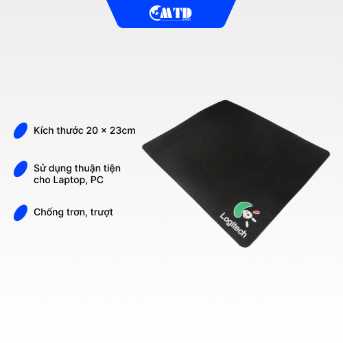 Miếng lót chuột logitech mouse pad 20*25 bền, đẹp