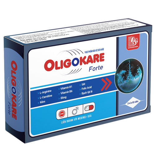 Chính hãng - Freeship  Oligokare Forte, hỗ trợ giúp tăng số lượng tinh