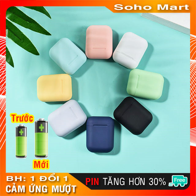 [QUÀ TẶNG] Tai nghe bluetooth inpods 12 CAO CẤP, cảm biến vân tay, điều khiển cuộc gọi, nghe nhạc, tai nghe inpod 12 bản nâng cấp từ i12 TWS, tai nghe bluetooth thông minh inpods 12 Soho Mart