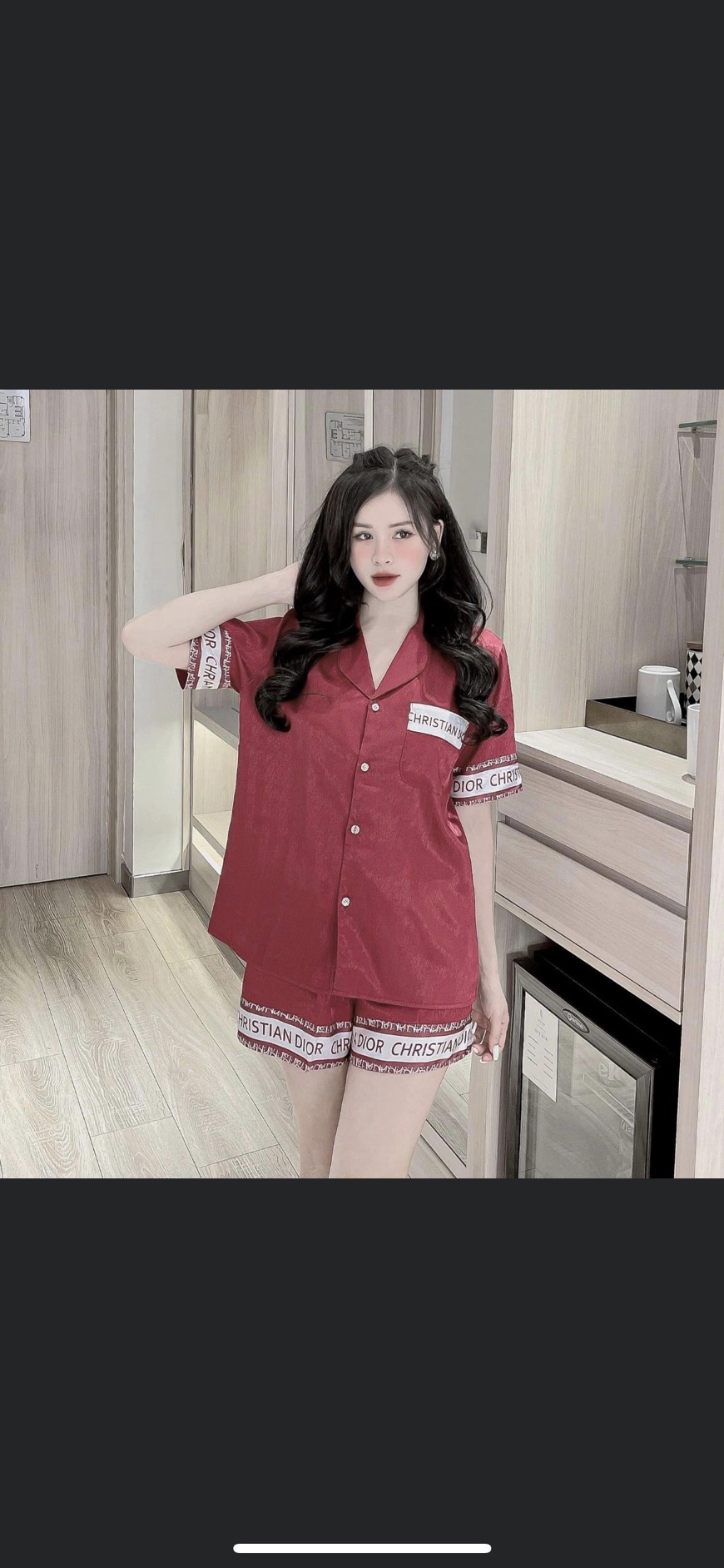 Đồ bộ nữ pijama đùi lụa ngủ gấm xước ánh kim mặc nhà cao cấp