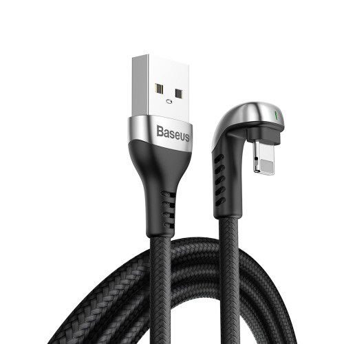 Cáp sạc nhanh BASEUS Green U-shaped lamp Mobile Game Cable USB for iP 1.5A 1m/2m Black CALUX-A01/B01 chất lượng đảm bảo sản phẩm đang được săn đón trên thị trường và cam kết hàng đúng mô tả