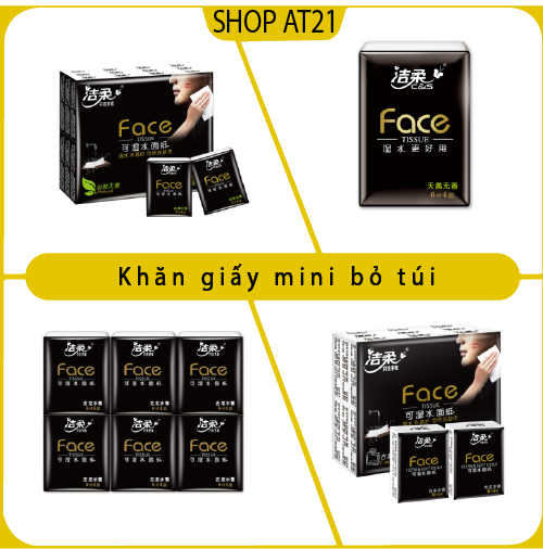 Khăn giấy mini, giấy ăn bỏ túi, khăn giấy tiện lợi, dễ dàng mang theo