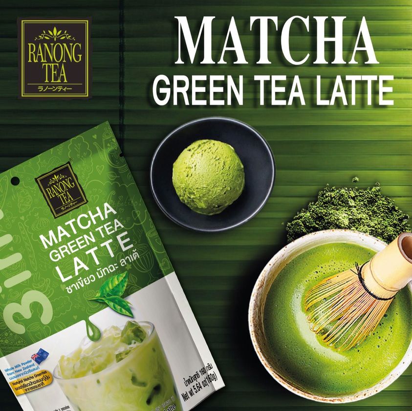 Trà Sữa Thái Ranong Matcha Green Tea Latte Hòa Tan. Thơm ngon, chuẩn vị trà sữa thái