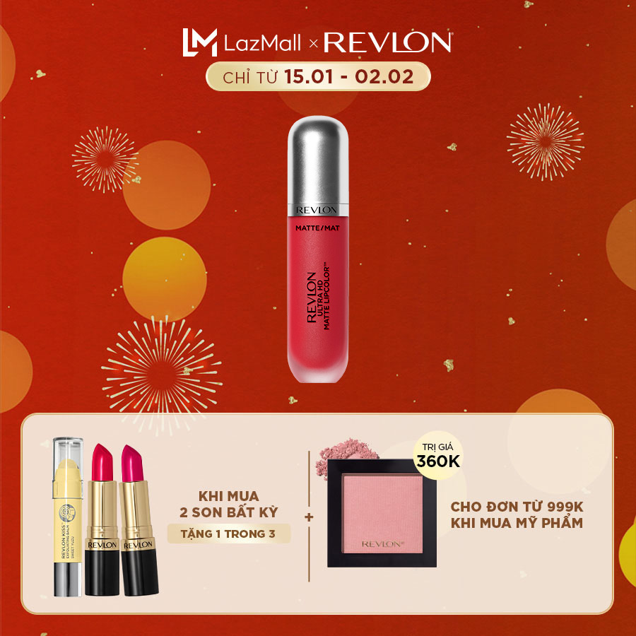 Son kem lì siêu nét Revlon Ultra HD Matte Lipcolor 5.9ml