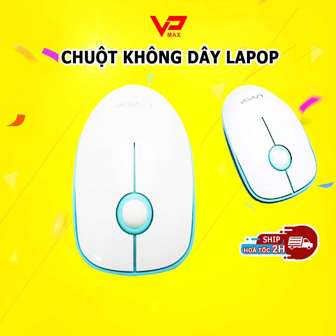 Chuột không dây Lapop dùng cho máy tính laptop hỗ trợ android tv box - VPMAX - chuột máy tính, chuột quang không dây, chuột laptop
