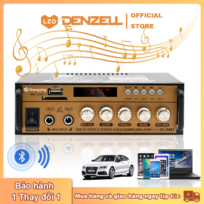 Bộ khuếch đại Protable 600W 220V/12V Mini Âm thanh nổi HiFi Bộ khuếch đại công suất Bộ thu bluetooth 2 CH AMP Máy phát âm thanh trên xe hơi cho gia đình có điều khiển từ xa Máy nghe radio Loa siêu trầm Khuếch đại âm thanh nổi trên xe hơi