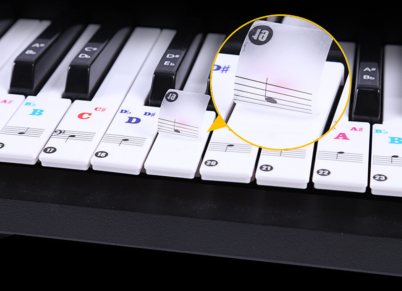 Miếng dán nhận biết phím cho piano, keyboar ...