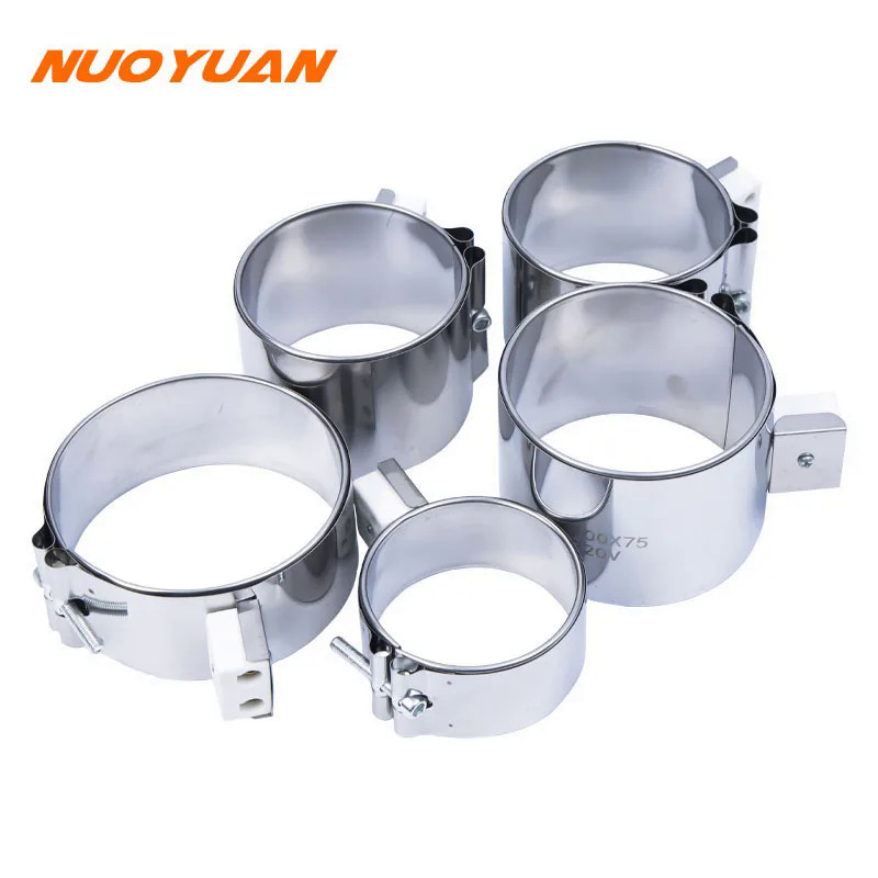 Id150mm máy ép phun mica ban nhạc nóng thép không gỉ đùn vòi phun mica nóng ban nhạc 50-300 độ