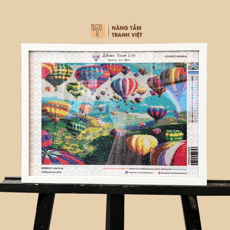 Khung tranh đính đá 20x30,25x35,30x40 - mặt mica trong suốt- đóng khung tranh theo yêu cầu