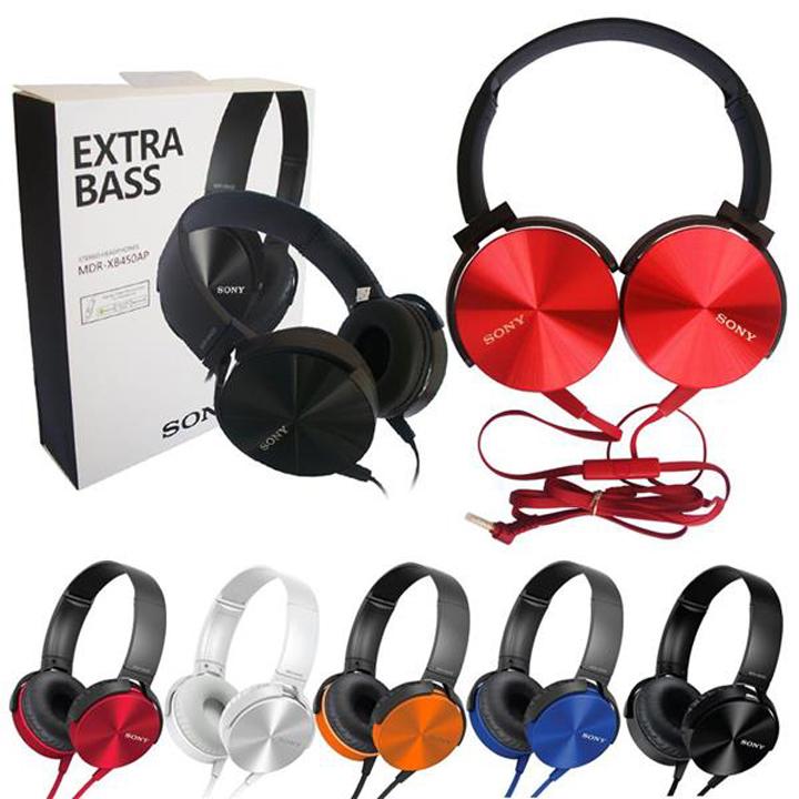 Tai nghe chụp tai có dây Extra Bass 450AP jack 3.5 có mic đàm thoại, kiểu dáng thể thao, dùng cho điện thoại và laptop