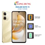 Điện thoại Realme Note 70 (4GB/128GB) - Hàng chính hãng - IPS LCD 6.74 inch, Unisoc T7250, Pin 6300mAh