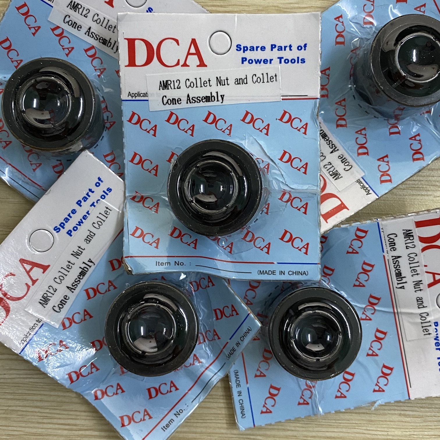 Bộ ốc rọ soi kẹp mũi máy phay gỗ 12.7mm Makita, DCA AMR12 (Collet Nut and Collet Cone)