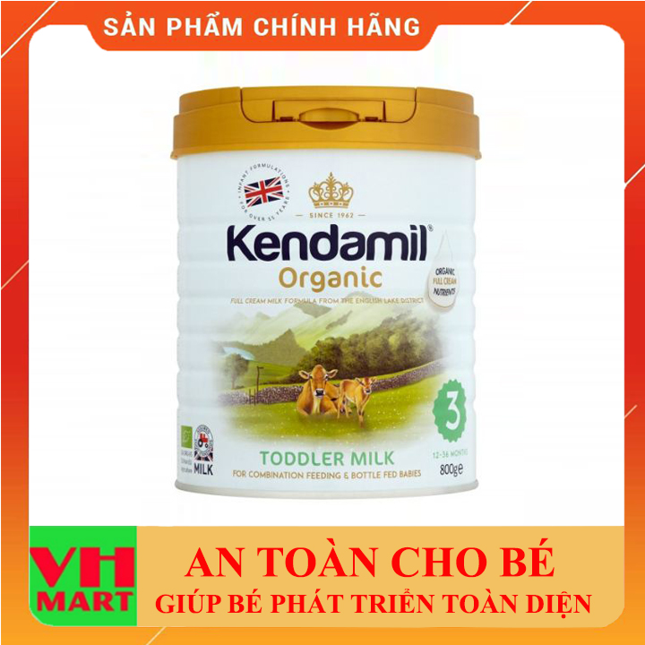 Sữa Kendamil organic đủ số 1, 2, 3 800g