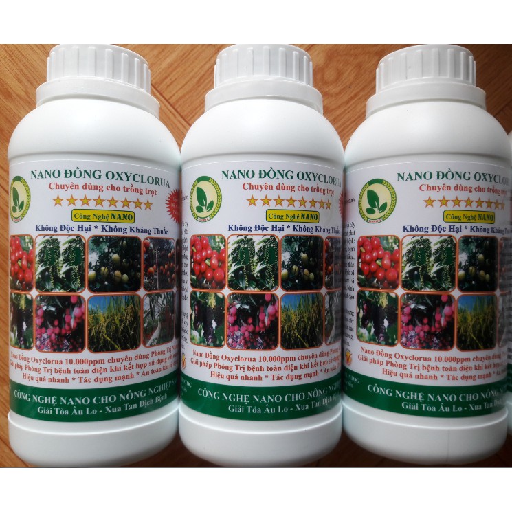 Nano Đồng Oxyclorua 500ml phòng nấm bệnh cây trồng