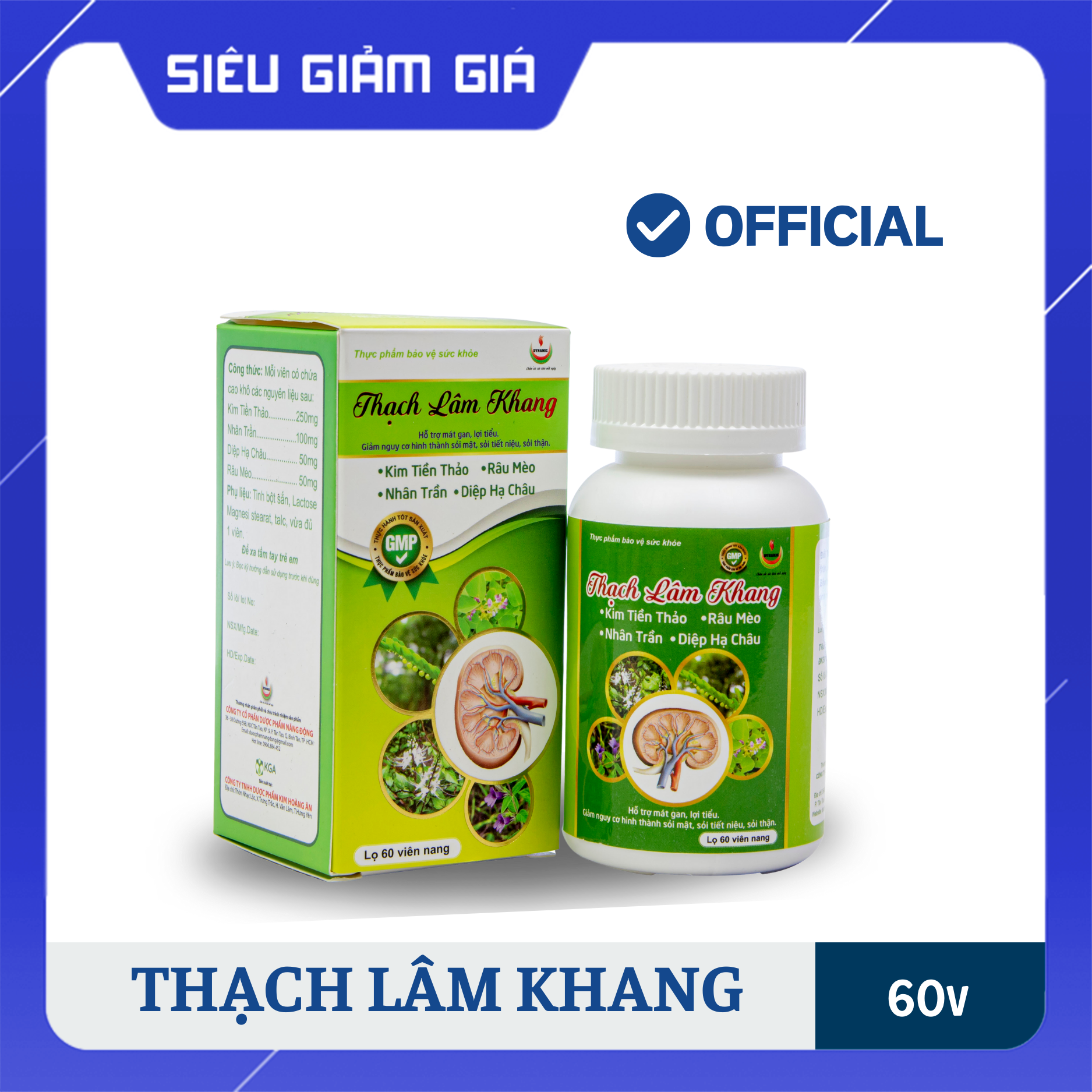 Thạch lâm khang-giúp giảm nguy cơ hình thành sỏi mật sỏi tiết niệu