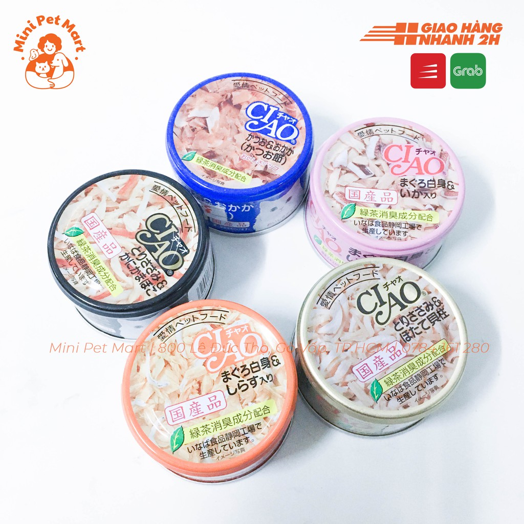 [HCM]Sốt lon cho mèo CIAO 85g