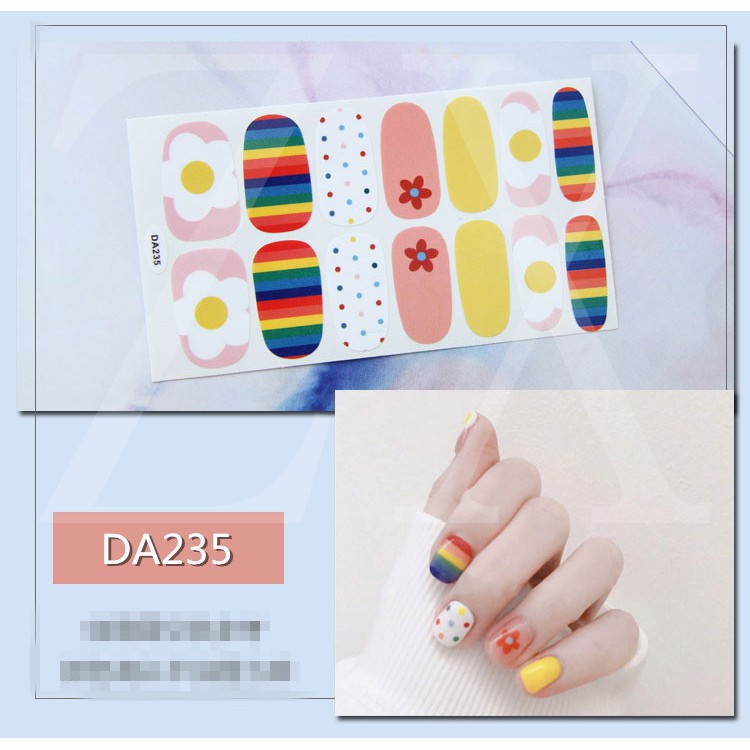Set 14 miếng dán móng nghệ thuật thời trang - Dán móng tay polishinging