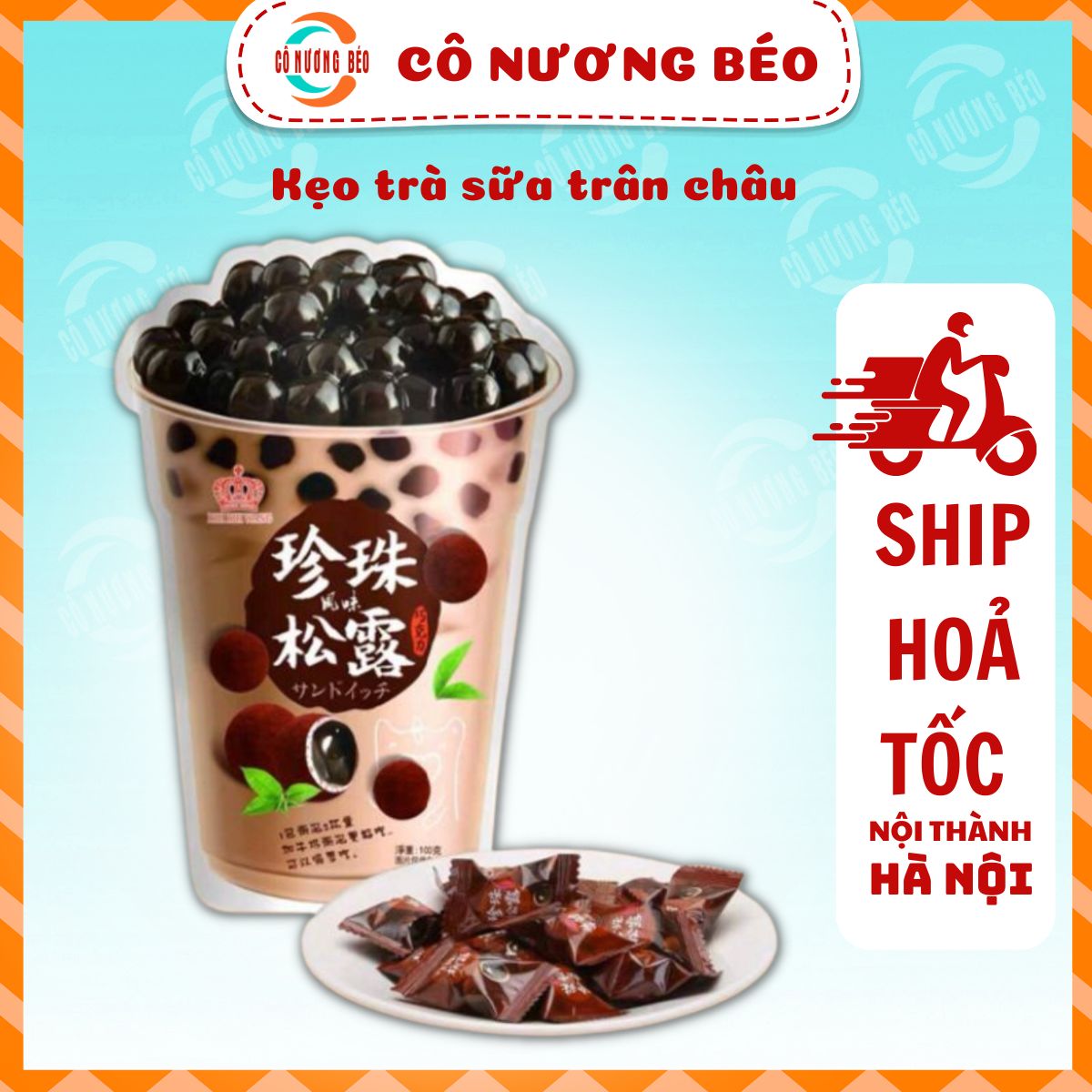 Kẹo Trà Sữa Trân Châu - ăn vặt cô nương béo