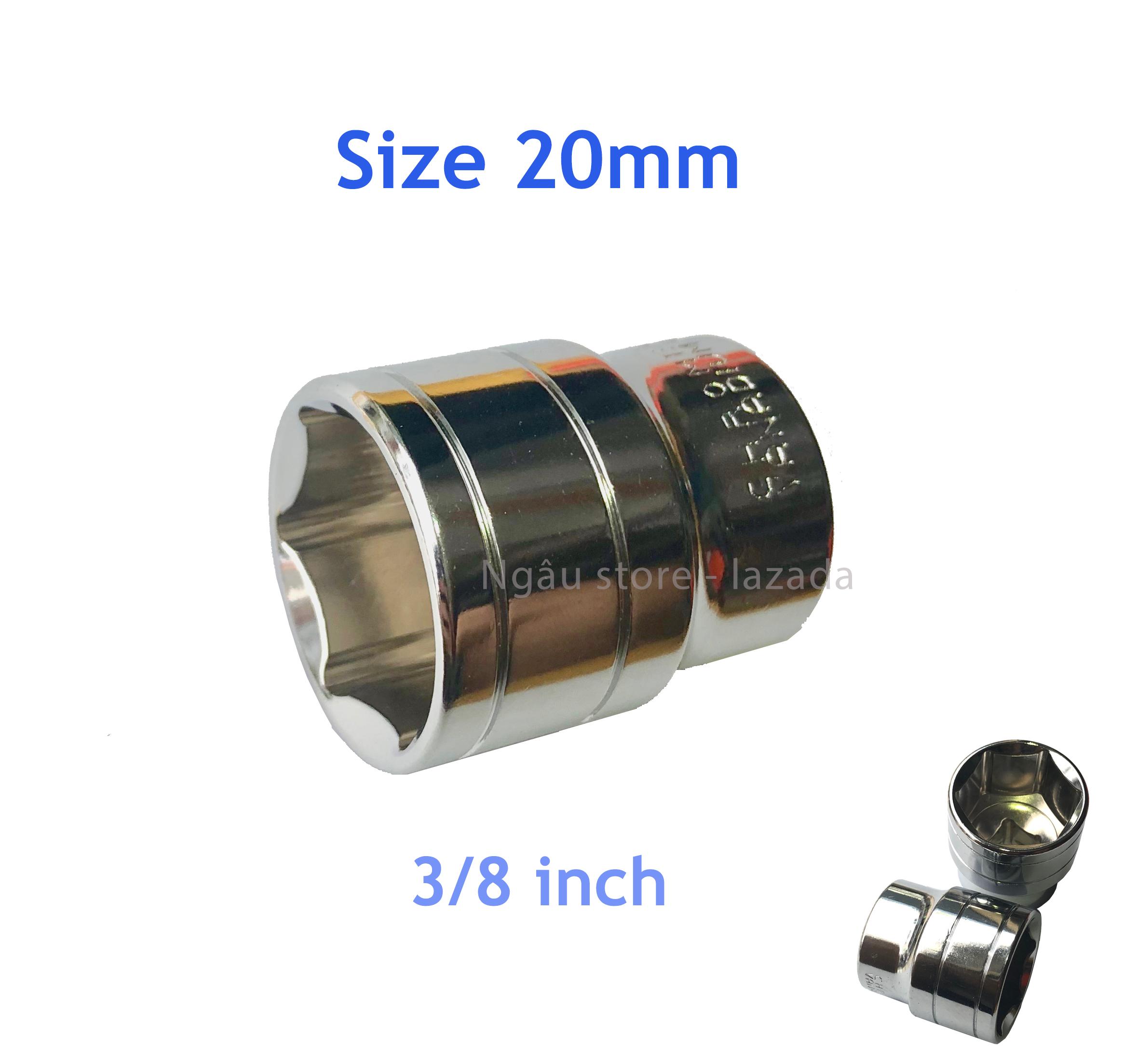Đầu khẩu vặn ốc 3/8 inch - tuýp siết bulong nhiều size - công cụ đồ nghề sửa xe máy ô tô