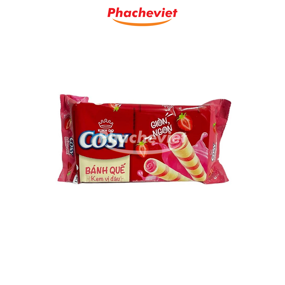 Bánh cosy ốc quế dâu