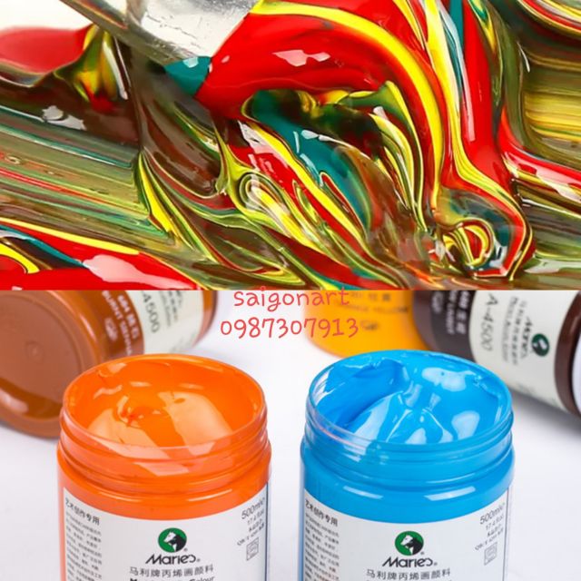 [HCM]MÀU VẼ 3D ACRYLIC CHẤT LƯỢNG TỐT MARIES 300ml (LINK 1)