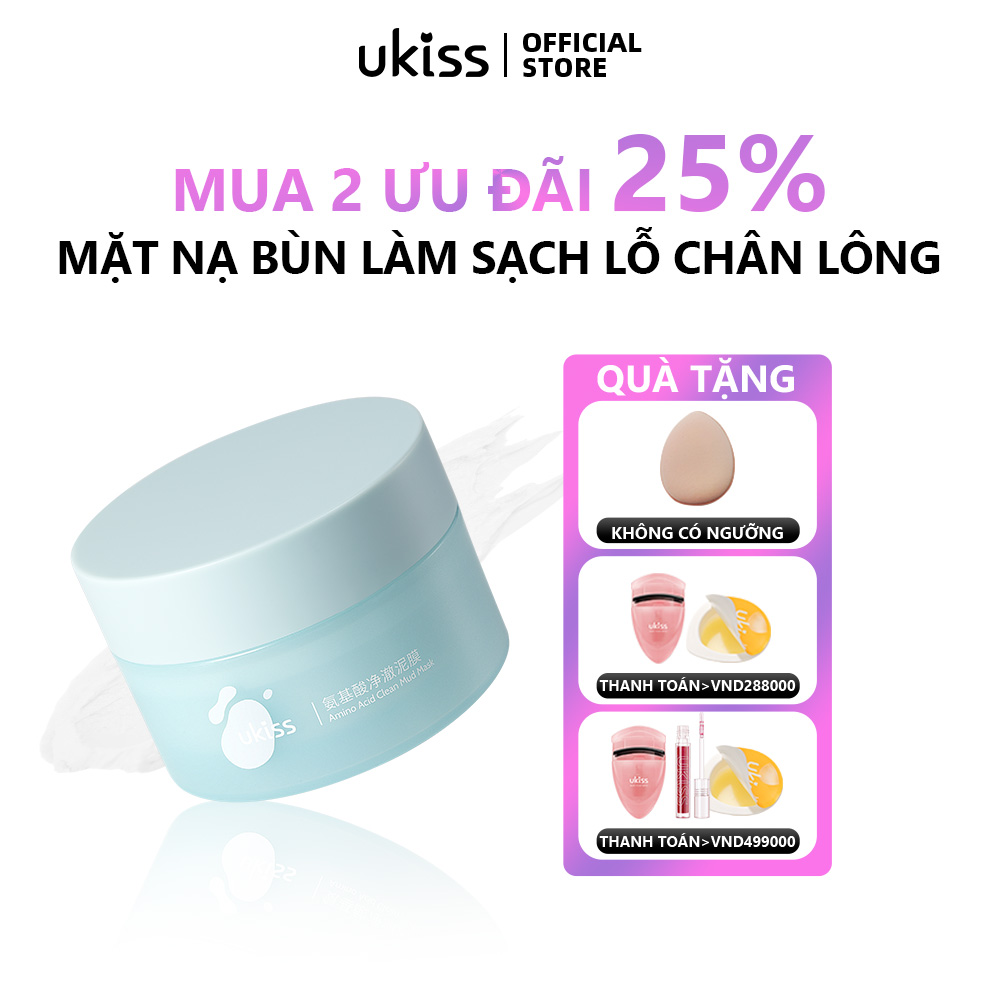 Ukiss mặt nạ làm sạch mặt nạ bùn trắng axit amin làm sạch da mặt dưỡng ẩm mụn đầu đen sâu 110g