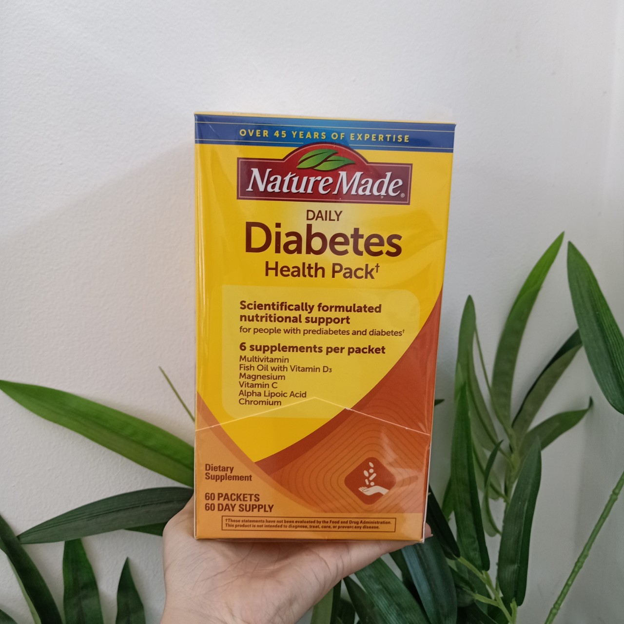 GÓI UỐNG VITAMIN CHO NGƯỜI BỆNH TIỂU ĐƯỜNG DIABETES NATURE MADE (60 GÓI)