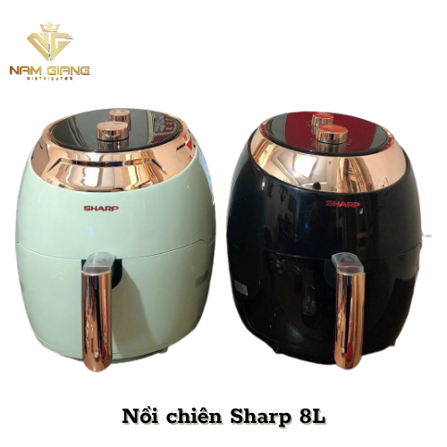 Nồi chiên không dầu sharp 8l - ks 20901, dung tích lớn