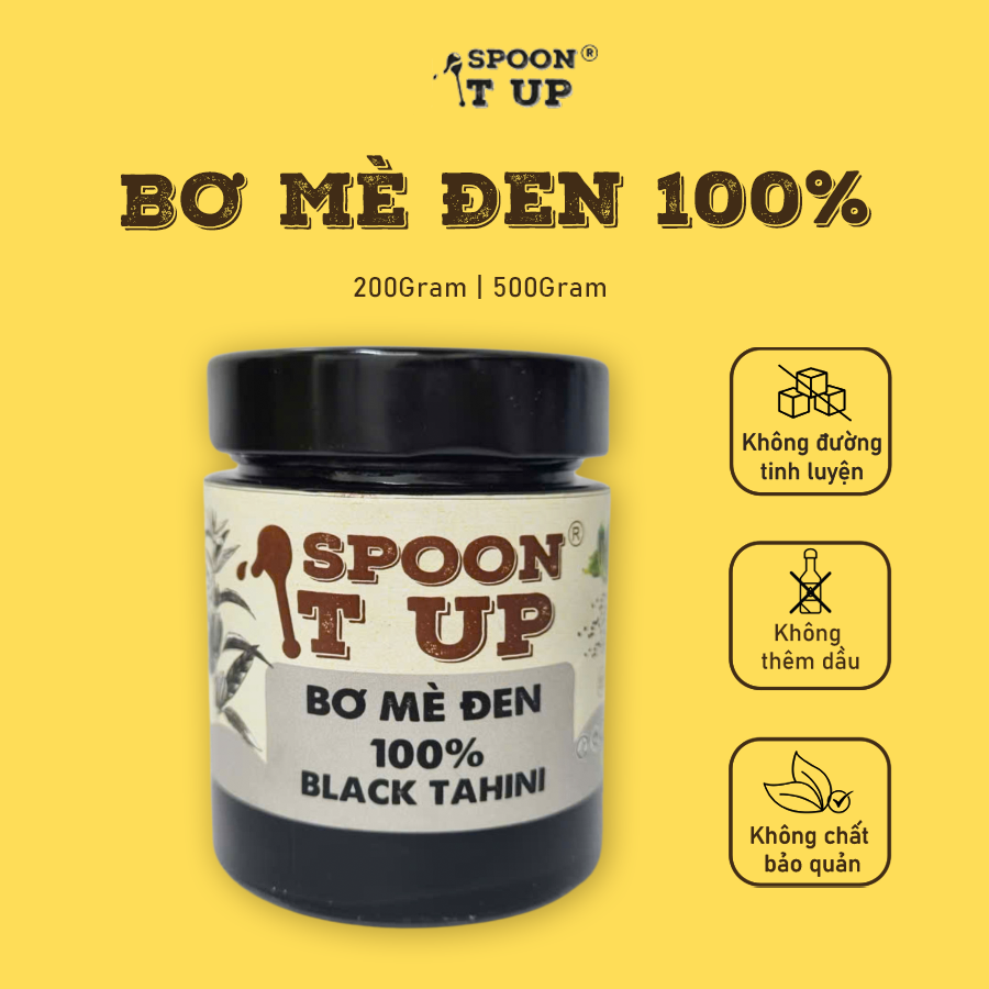 Bơ Mè Đen Nguyên Chất – Không Đường, Không Phụ Gia, Thuần Chay – Spoon It Up