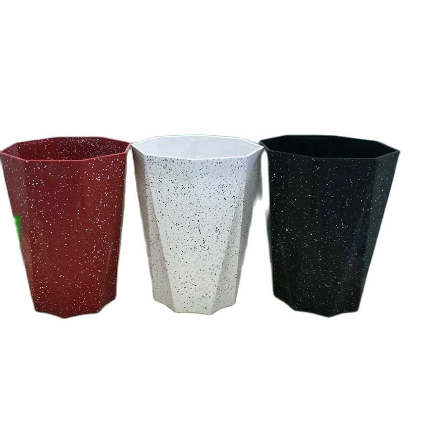 Combo 2 chậu nhựa trồng hoa, chậu giả gốm sứ, chậu 8 cạnh, chậu lục giác, chậu bát giác - chậu kim cương - chậu trang trí bon sai