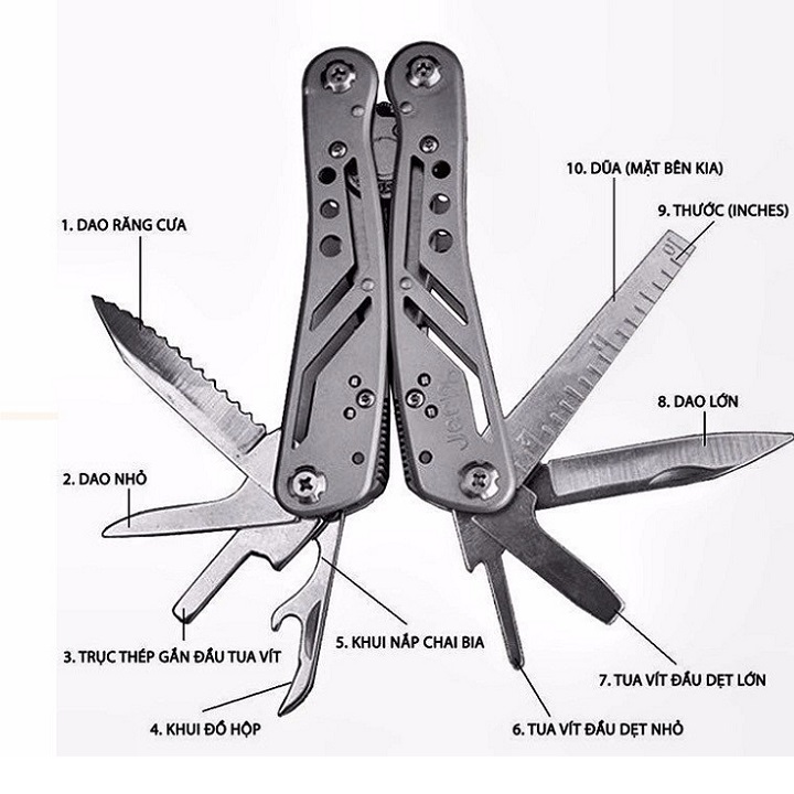 Kìm đa năng 13 chức năng Jeep™ Multi Function Pocket Pliers