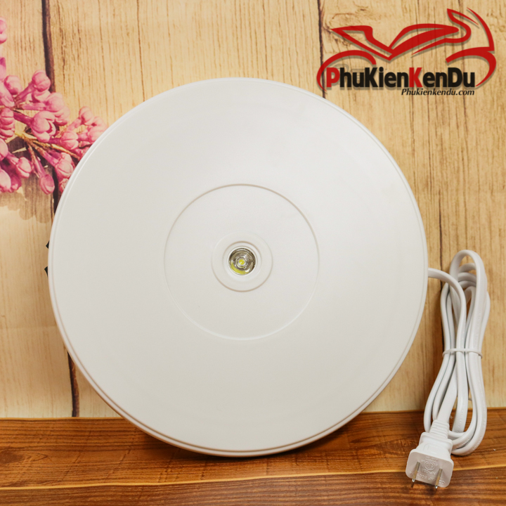 Bàn xoay, đế xoay 360, 25cm, tải 10kg, có đèn, dùng điện 220V - TURNTABLE BKL